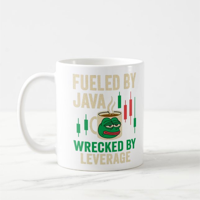 Java & Leverage Pepecoin Crypto-Tasse Kaffeetasse (Links)