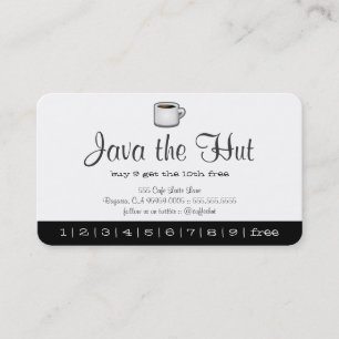 Java Logo Drink Punch Card Treuekarte