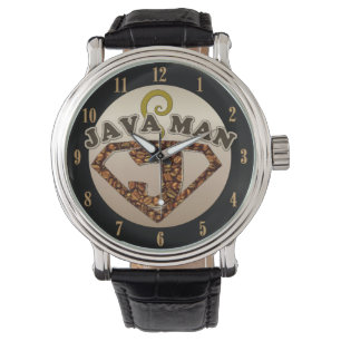 Java Man Coffee Hummer Armbanduhr