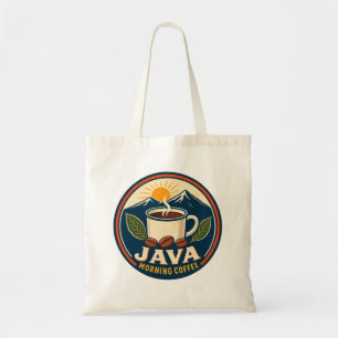 Java Morning Coffee Retro-Abzeichen Budget-Trageta Tragetasche