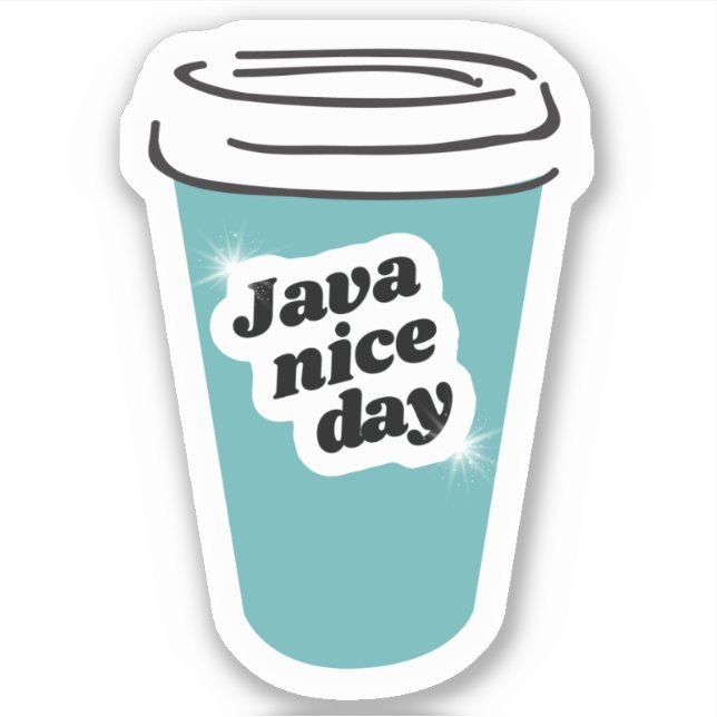 Java Nice Day Vinyl Sticker (Vorderseite)