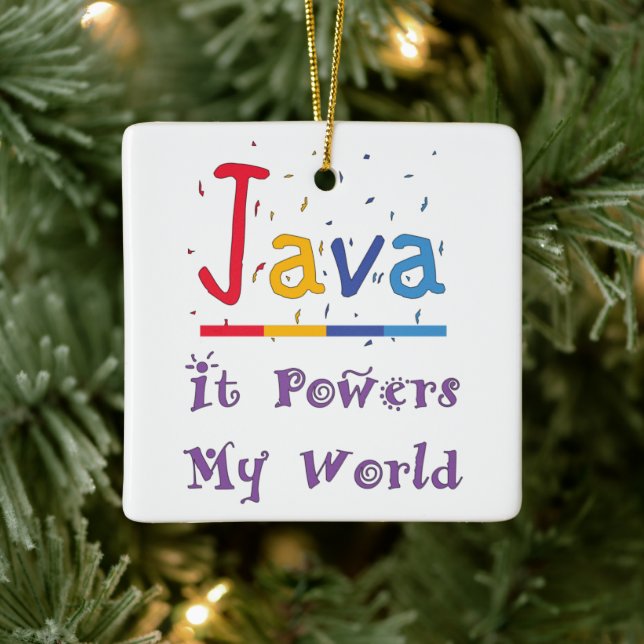 Java-Power meine Welt Keramikornament (Baum)