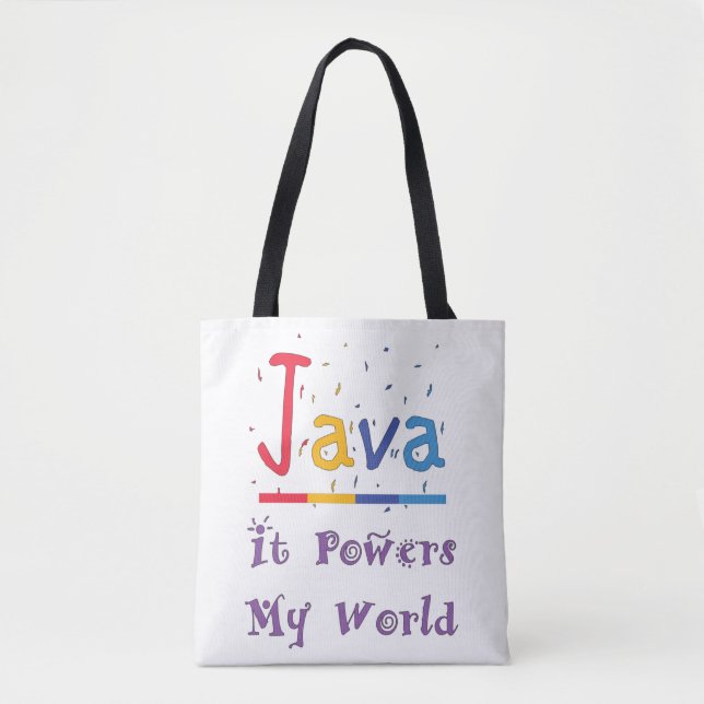 Java-Power meine Welt Tasche (Vorderseite)