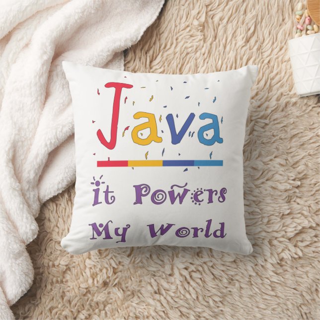 Java-Power meine Welt werfen Kissen (Decke)