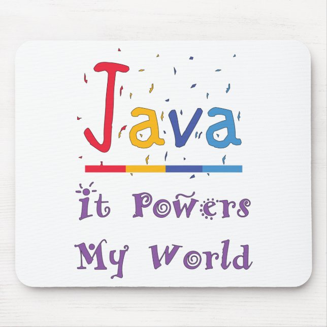 Java-Power meine Weltmausetaste Mousepad (Vorne)