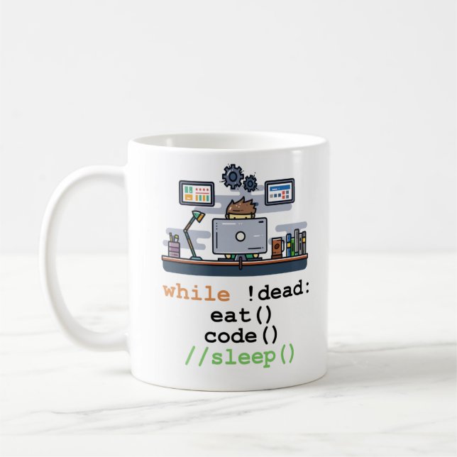 Java Script Coffee Coding Kaffeetasse (Links)