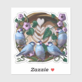 Java Sparrows, Java Coffee Aufkleber