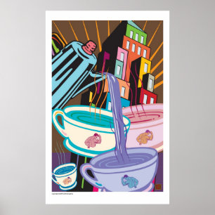Java Stadt-Druck Poster