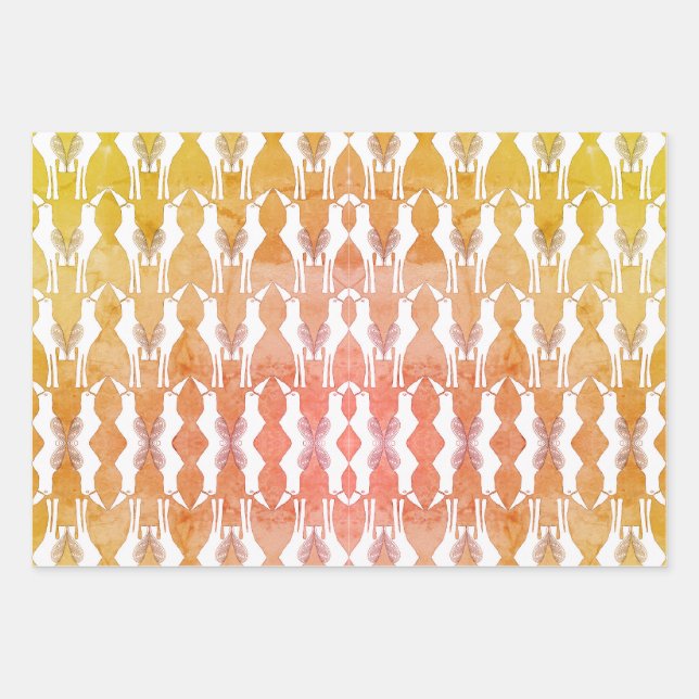 Javan Mina Enveloppement d'oiseaux Papier plat Jeu (Devant)