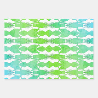 Javan Myna Bird Wrapping Paper Set 3 Geschenkpapier Set