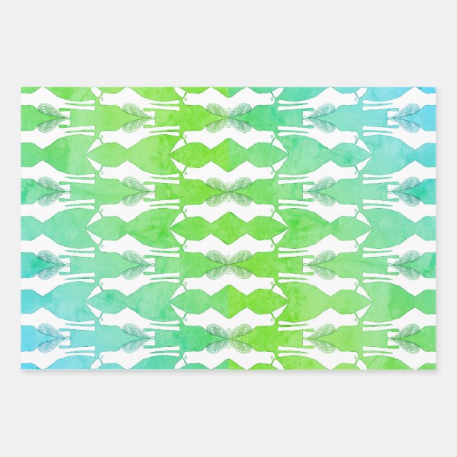 Javan Myna Bird Wrapping Paper Set 3 Geschenkpapier Set (Vorderseite)