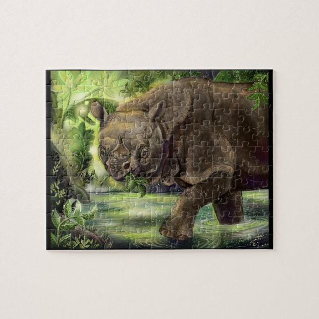 Javan Rhino Art (Horizontal)