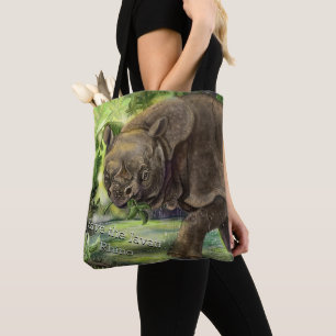 Javan Rhino Art Tasche