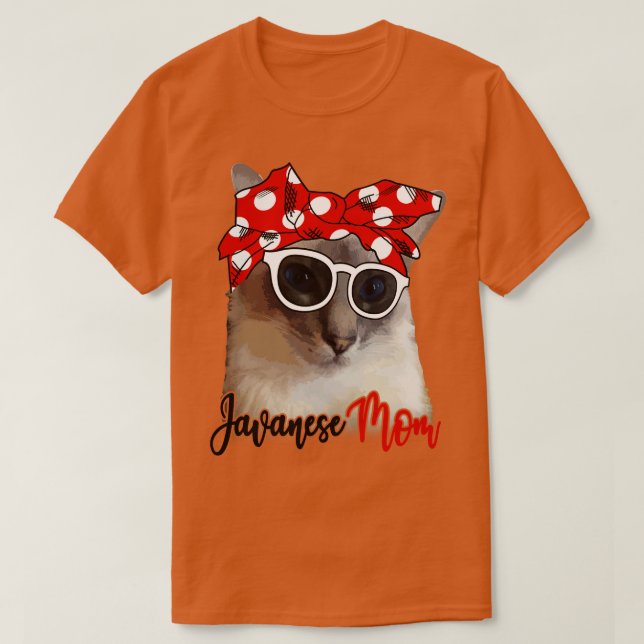 Javanese Cat Shirt Javanese Cat Mama Bandana (Design vorne)