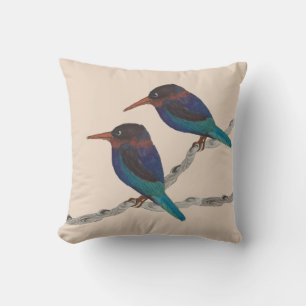 Javanische Kingfisher auf einem Kissen