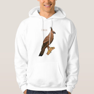 Javanischer Habichtsadler-Vogel-Cartoon-Illustrati Hoodie