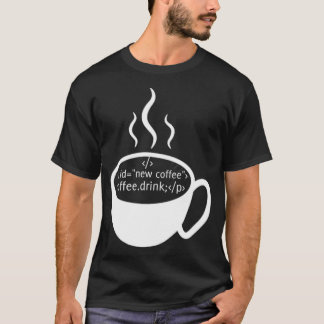 JavaScript HTML Code Trinkkaffee T-Shirt