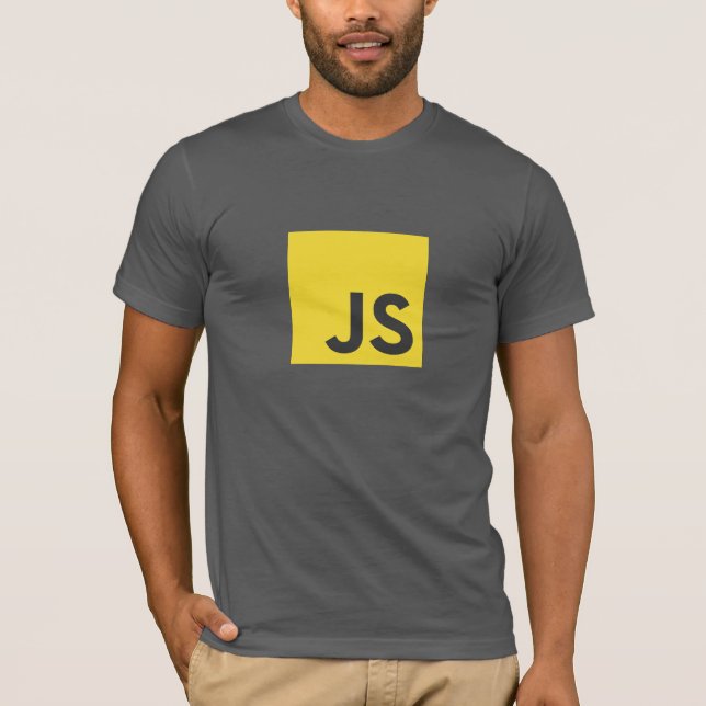 Javascript-Logo-T - Shirt (dunkelgrau) (Vorderseite)