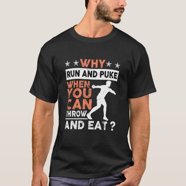 Javelin Discus Thrower Sport Joke Athlete Hammer T-Shirt (Vorderseite)