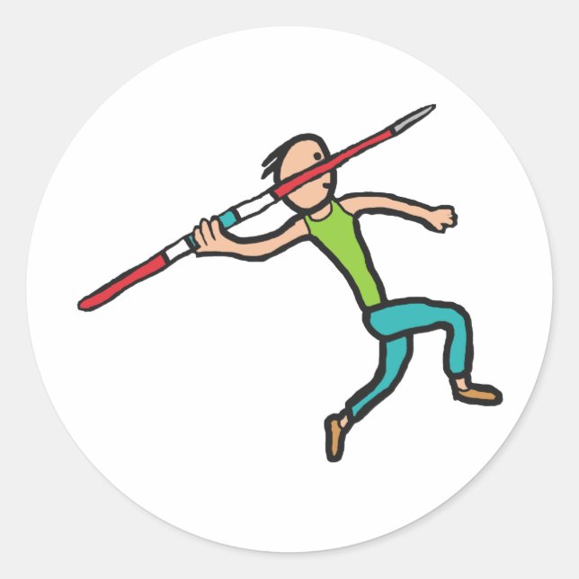 Javelin Runder Aufkleber (Vorderseite)