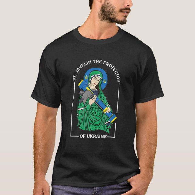 Javelin-Saint-Javelin-Beschützer der Ukraine T-Shirt (Vorderseite)