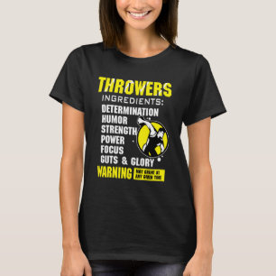 Javelin Throw Thrower Ingredients Sports T-Shirt