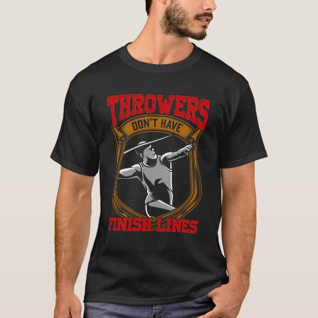 Javelin Throwing Motivation Zitat für Sportler T-Shirt (Vorderseite)