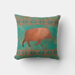 Javelina Daddy Kupfer Aquamarines Muster 16in Kissen