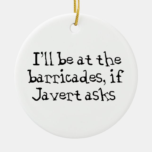 Javert Les Miserables Keramik Ornament (Vorne)