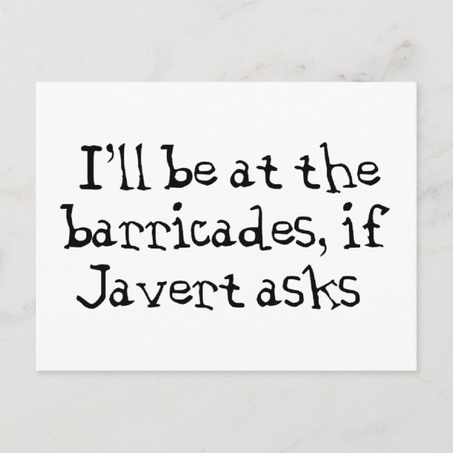 Javert Les Miserables Postkarte (Vorderseite)