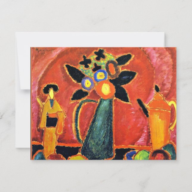 Jawlensky - Japanische Blume, buntes Gemälde Karte (Vorderseite)