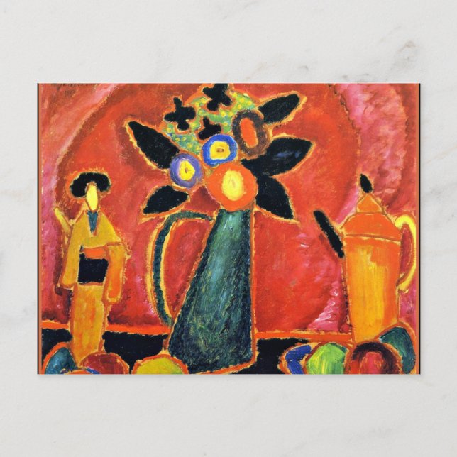 Jawlensky - Japanische Blume Postkarte (Vorderseite)