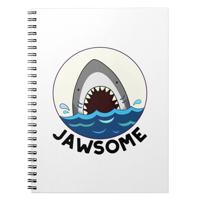 Jawsome Funny Shark Teeth Pun Notizblock (Vorderseite)