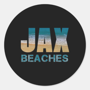 Jax Beaches Zuhause Jacksonville Florida Vacation Runder Aufkleber