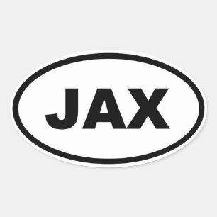 JAX Jacksonville Ovaler Aufkleber