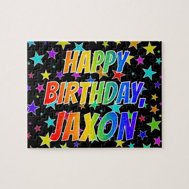 "JAXON" Vorname, Spaß "GLÜCKLICHER GEBURTSTAG" (Horizontal)