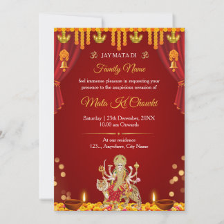 Jay Mata Di Mata Ki Chowki Einladung