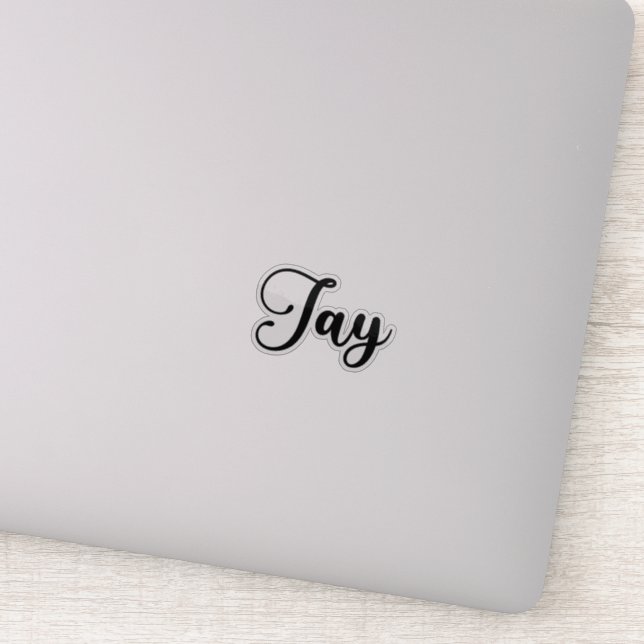 Jay Name - Handgeschriebene Kalligrafie Aufkleber (Detail)