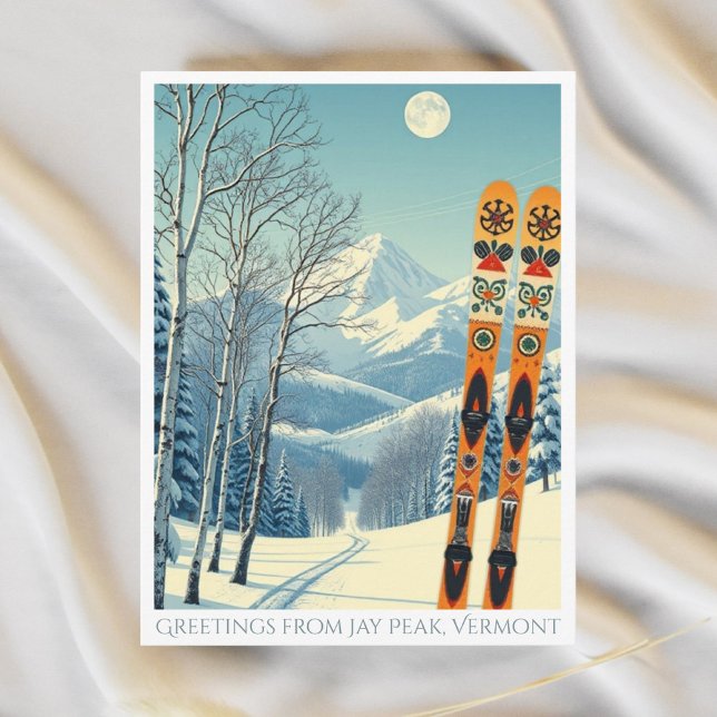 Jay Peak Vacances ski Vermont Carte postale (Créateur téléchargé)