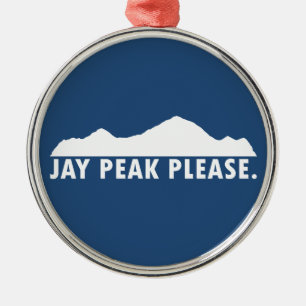 Jay Peak Vermont Bitte Ornament Aus Metall