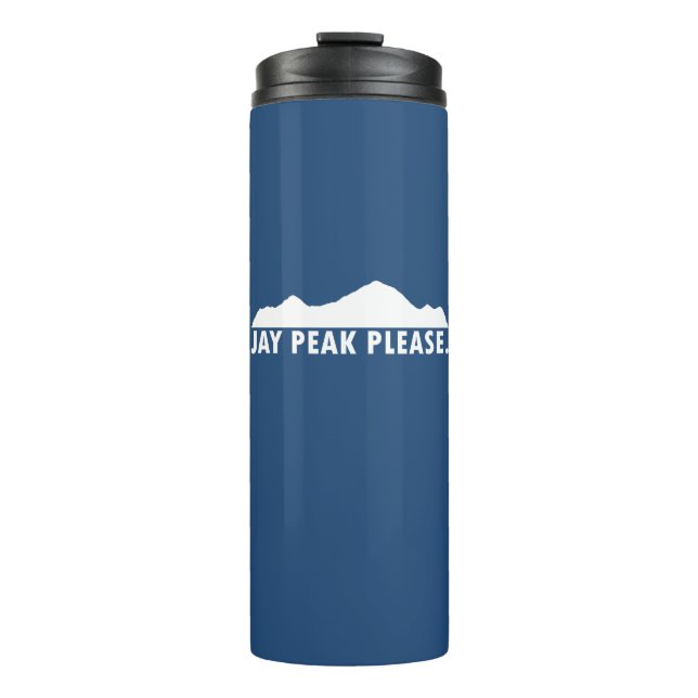 Jay Peak Vermont Bitte Thermosbecher (Vorderseite)