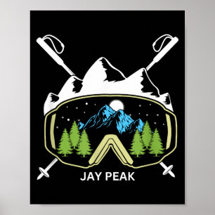 Jay Peak Vermont Skifahren Skifahrer Skibrille und Poster