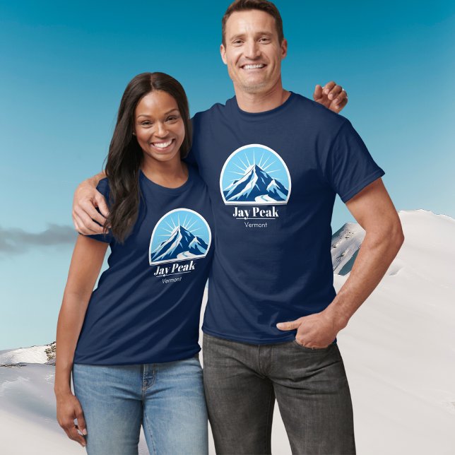 Jay Peak Vermont Skiurlaub blau T-Shirt (Von Creator hochgeladen)