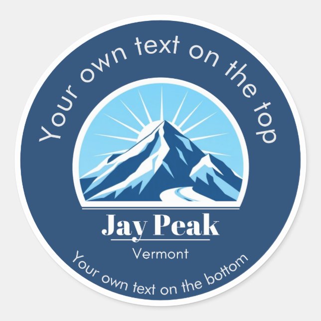 Jay Peak Vermont USA Skiurlaub Runder Aufkleber (Vorderseite)