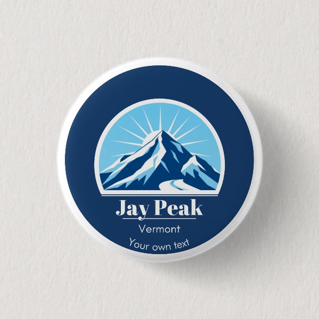 Jay Peak Vermont USA Souvenir Button (Vorderseite)