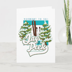 Jay Peek Vermont Skilogo Feiertagskarte