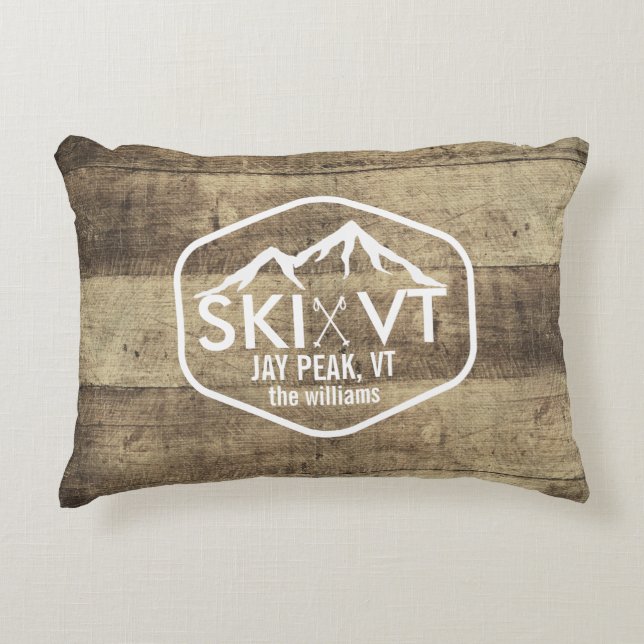 Jay-Spitze Stowe Killington Ski-Vermonts Dekokissen (Vorderseite)