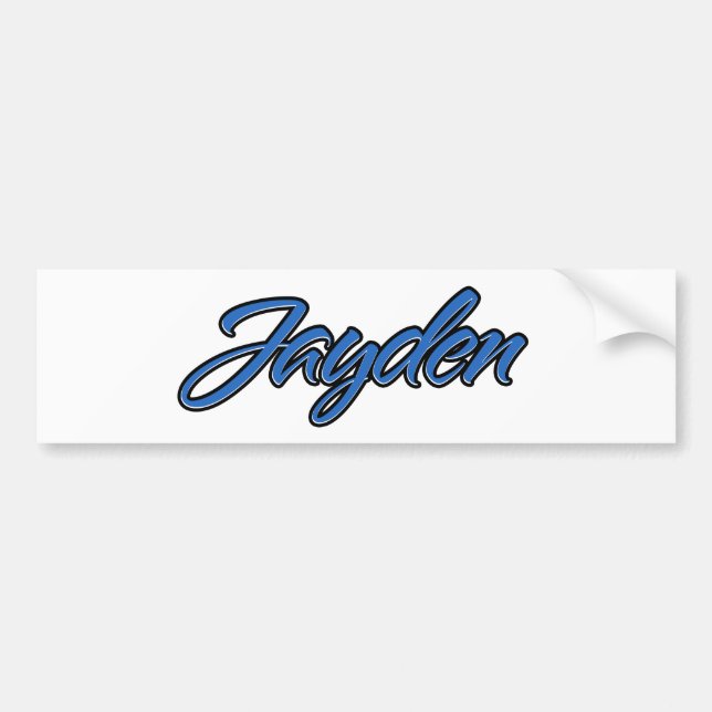 Jayden Name blue Aufkleber Sticker Autoaufkleber (Vorne)