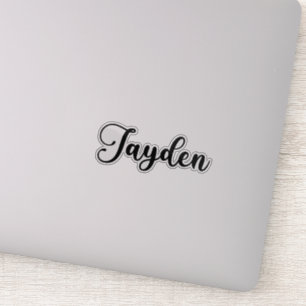 Jayden Name - Handgeschriebene Kalligrafie Aufkleber
