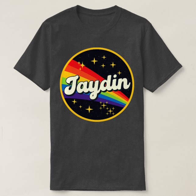 Jaydin Rainbow in Space Vintag Style T-Shirt (Design vorne)